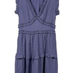 PINCH Women's Sleeveless V Neck Ruffle Mini Dress Blue Size Large Photo 0