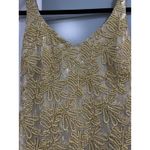 Badgley Mischka Collection Gold Beaded Sequin Formal Dress Gown Sz 2 Photo 4