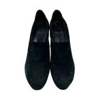 Diane Von Furstenberg  Felicity Black Suede Loafer‎ Heels Size 7.5 Photo 1