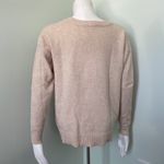 Loft  Cream Ivory Crewneck Sweater Women's Petite MEDIUM M Dog Photo 5