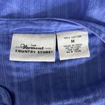 Vermont Country Store Shirt Women Medium Blue Stripe Popover Casual Boho Peasant Photo 5