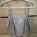 Walter Baker  Kristi Top Sparkly Metallic Pleated Tie Shoulder size Medium Crop Photo 5