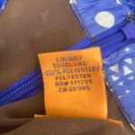 Tory Burch Forisa Silk Geometric Dress 4 Blue Brown Photo 12