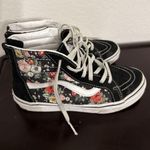 Vans Sk8 Hi Top Junior Shoes Black and Floral, size 5 Photo 0