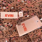 EVRI Women’s Plus NWT Size 1X Splatter Print Long Sleeve Shirt Dress Brown Photo 4