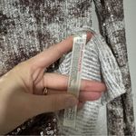 FREE PEOPLE PRINTED GOLD RUSH LONG SLEEVE ALABASTER COMBO SEQUIN TOP Size M Silver Size M Photo 7