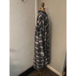 Rue 21 Blue Plaid Long Sleeve Sleep Shirt Dress XL Sleepwear Comfy Fall Winter Photo 3