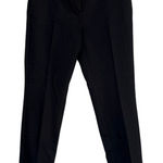 ZARA Slim Straight Mid Rise Ankle Cropped Trouser Flat Front Pockets M Black Photo 0