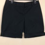 EXPRESS Women’s Editor Black Rolled Hem Bermuda Shorts Photo 1