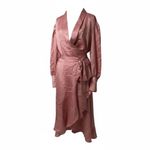 Eloquii  Dusty Rose Long Sleeve Wrap Dress Photo 1