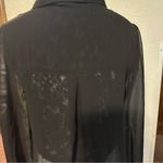 Miss Me  Sheer‎ Black Lace Blouse w. Silver Embellishments Size Medium Photo 13