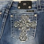 Miss Me Signature Bermuda Denim Jean Shorts Capris Sz 29 Cross Y2K Bling Stones Photo 4