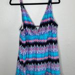 La Blanca  Womens 22 Blue Purple Geometric One Piece Swim Suit Dress Photo 7