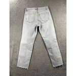 ZARA Jeans Women 6 High Rise Straight Leg Distressed Light Wash Denim Pants Photo 1