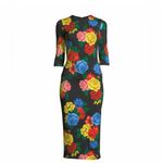 Alice + Olivia Delora Fitted Floral Crewneck Dress XS Photo 14