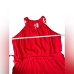 No Boundaries  juniors XXL (19) Red lattice collar shark‎ bite dress tie Photo 7