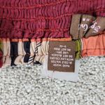 Vinage Womens Boho Skirt 2X Red Multicolor Print Tiered Flowy A Photo 11