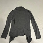 prAna  Gray Georgia Waterfall Open Cardigan 100% Cotton Size Small Photo 5