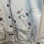 Northern Reflections Floral Embroidered Button Front Cardigan Cottagecore Photo 3