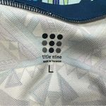 Title Nine  Gidget 2.0 Active Dress Blueprint Cap Sleeve Stretch Blue Geometric L Photo 6