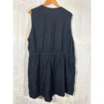 A New Day  Romper 2X Black Faux Wrap NEW Linen Blend Shorts Jumper Photo 5