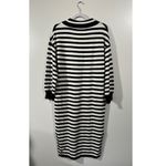 City Streets Striped Sweater Dress with Collar V Photo 2