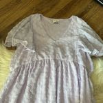 ARULA Lavender Swiss Dot Flutter Sleeve Mini Dress Purple Size 18 Photo 3