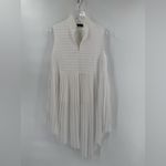 Akris  Women's White Sleeveless Asymmetric Babydoll Blouse Size 6 Photo 2