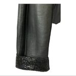 Reversible Faux Black Leather Moto & Animal Print Lightweight Jacket Black Size M Photo 2