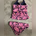 NWT Boden Levanzo Halter Tankini Top and Fold Bikini Bottom SET in Paisley Sz 10 Blue Photo 14