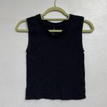 Free People Intimately Black Crop Muscle Top Sz S Photo 1