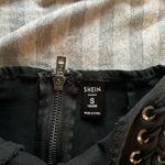 SheIn Black High Waist Lace-Up Shorts Photo 2