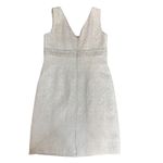 NWT Tahari by Arthur Levine Ivory White and Gold Shift Dress Size 12 Photo 5