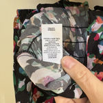 Open Edit Nordstrom Long Sleeve Corset Blouse Top Floral Black Small S Photo 6