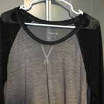 Reebok  Women’s Raglan Black Grey Shirt Large Photo 1