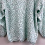 Vintage One Step Up Popcorn Knit Mock Neck Grandma Grandpa Kawaii Sweater Green Size M Photo 5