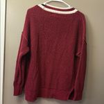 Universal Threads Universal Thread Maroon and Cream Cardigan Sweater Photo 2