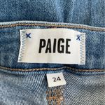 Paige  Denim Cindy High Rise Straight Leg Destroyed Raw Hem Jeans in Mel Size 24 Photo 13