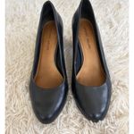 Antonio Melani Black Leather Pointed Toe Heel Pumps Career Work Shoes 8.5 Photo 1