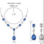 NIB!EleQueen Women Cubic Zirconia Teardrop Y Photo 2