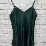 Vintage Inner Most Sissy Green Floral Lace Sheer Sides Chemise Size M Shiny 90s Size M Photo 0