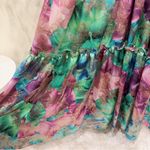 Liv Foster Printed Jacquard Tiered Gown Purple Multi Size 6 NWT Vacation Ready Photo 2