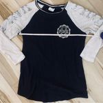 PINK - Victoria's Secret  Silver Sequin Baseball Tee Shirt Top Size Extra Small Photo 11