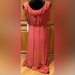 Luxology Sleeveless Ruffle Tie Waist High Low Hem Midi Dress Coral Size Medium Photo 5