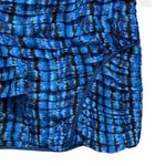 AQUA  Bloomingdales Blue Black Ruched Mini Skirt Women’s Size Large NWT Photo 4