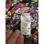 LuLaRoe Irma Size XS Dark Floral Print Hi- Low Top Stretch Colorful Loungewear Photo 6