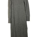 AG Adriano Goldschmied Reign Gray Ribbed Wool Cashmere Midi Sweater Dress M Photo 2
