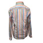 Lilly Pulitzer  Multicolor Striped Button Up Shirt Embroidered Logo Size 8 Photo 4
