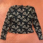 Nasty Gal  Black and Cream Floral Blouse Photo 3