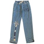 Anthropologie EUC Pilcro Blue Beach
Cottage Tie Waist Embroidered Jeans Size XS Photo 1